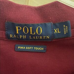 Polo by Ralph Lauren Maroon Pima Soft Touch Shirt